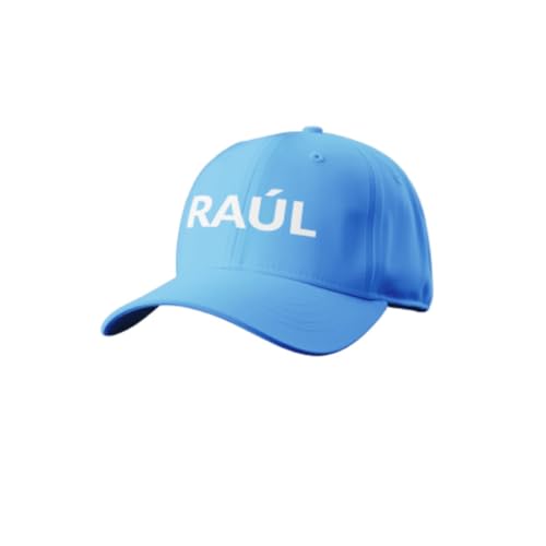 ZPUBLI+ Gorra de béisbol Personalizada con Nombre Bordado. Bordado Colores y Opciones de personalización. Gorras para niños y Adultos. (FR/ES, Letras, S, Bebé, Celeste)