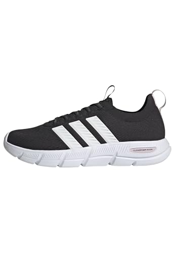 adidas Women's Cloudfoam Flex - Slounge, Black/White/Almost Pink, 8.5