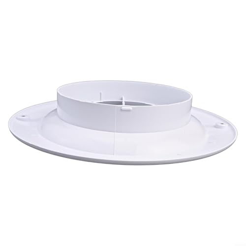 Adjustable Air Ventilation Cover Round Ducting Ceiling Wall Hole ABS Air Vent for Bathroom and Kitchen, White（250）