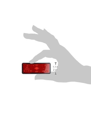 Rinder – Rückstrahler, rechteckig, mit Schraube, rot