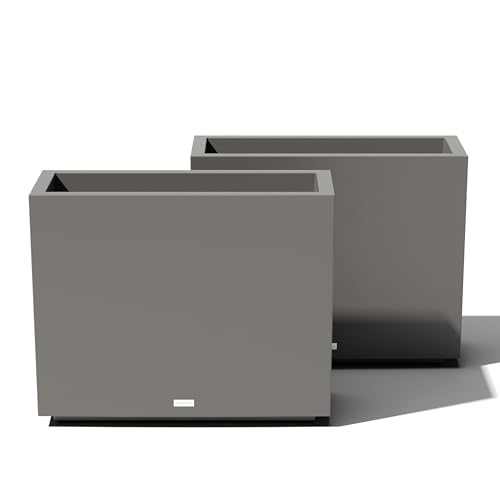 Image of Veradek Block Series Span Planter - Tall Rectangular Outdoor Planter