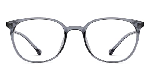 Image of LENSKART BLU | Zero Power Cut Computer Glasses | Anti Glare, Lightweight & Blocks Harmful Rays | UV Protection Specs | Full Rim Round | For Men & Women | Large | LB E16226
