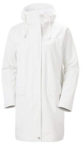 Helly Hansen Women's Moss Hooded Waterproof Windproof Raincoat, 011 Offwhite, Large