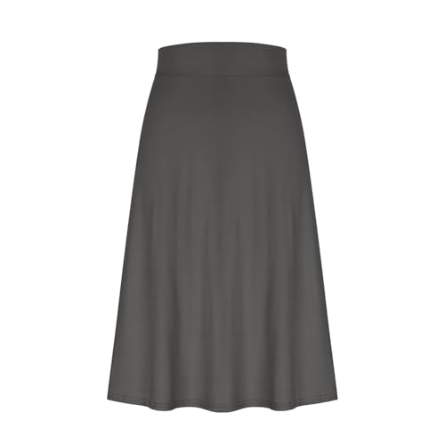 Women's Midi Skirt Flowy Elastic High Waisted Casual Pleated Skirts Fashion Summer Fall Outfits Clothes4