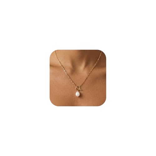 Image of Gold Silver Necklace for Women, Dainty Cubic Zirconia Pendant