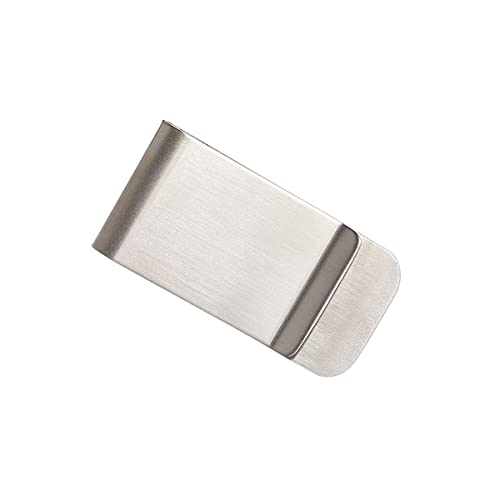 Surgical Stainless Steel Silver Blank 2 x 1 inch Rectangle Money Clip Finding - Main Image