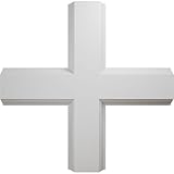 Ekena Millwork CC05ICI02X20X20TR Inner Cross Intersection for 5' Traditional Coffered Ceiling System, 20'W x 2'P x 20'L, Primed
