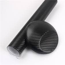 WISDOM 12" x 48 Black 3D Carbon Vinyl Wraps, Car DIY Wrap Vinyl Roll Film Self-Adhesive Twill Weave Sheet Sticker with air Release