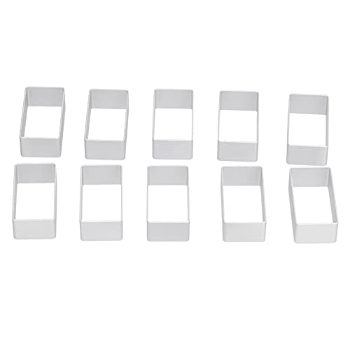 Stainless Steel Moon Cake Mold Set, Cookies Biscuits Cutter DIY Baking Mold Set for Parties (Large rectangle)