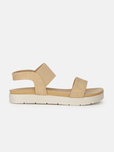 Image of Marc Loire Women Smart Casual Platform Heel Fashion Sandal With Slingback Strap