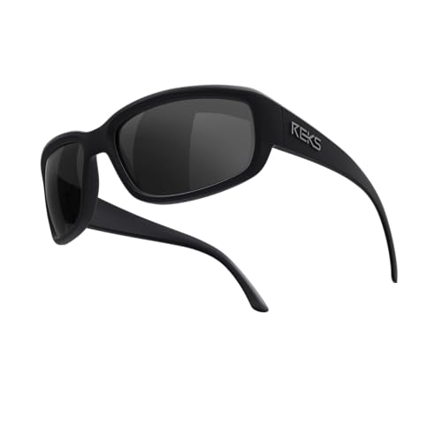 REKS Polarized Wrap around Sunglasses - Unbreakable frame