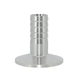 OD 19MM 3/4" Sanitary Hose Barb Adapter Pipe Fitting SS316 Fits Tri Clamp OD 50.5MM Ferrule