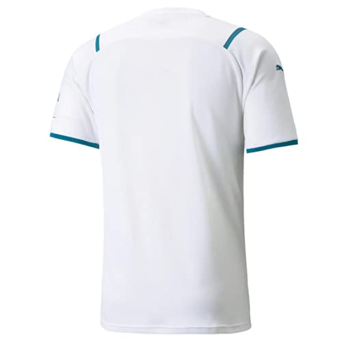 Camisa Manchester City Away 21/22 s/n° Torcedor Masculina Branco e Azul (GG)