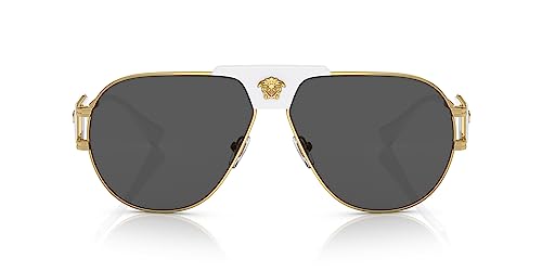 Versace VE 2252 147187 Gold Metal Pilot Sunglasses Dark Grey Standard Lens4