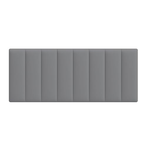 Belari Decor Cabecero Tapizado Moderno en Tela o Polipiel – Elegante, Cómodo y Decorativo – Fácil Instalación (Gris, Queen (estándar de EE. UU.))
