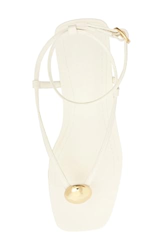 Womens Strappy Flat Sandals Comfortable Open Square Toe Sandal Ankle Strap Thong Sandals Summer Shoes Dressy Beach4