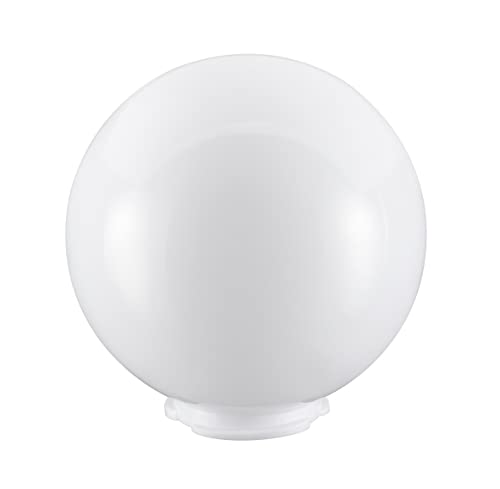 Image of Aspen Creative 28002-11, 8 inch White Acrylic Replacement Lamp Post Globe with 3-3 /4 inch Twist Lock Neck