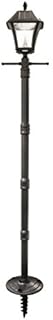 Gama Sonic GS-105S-G Baytown Ez Anchor Lamp, Post, Bright White LED, Black