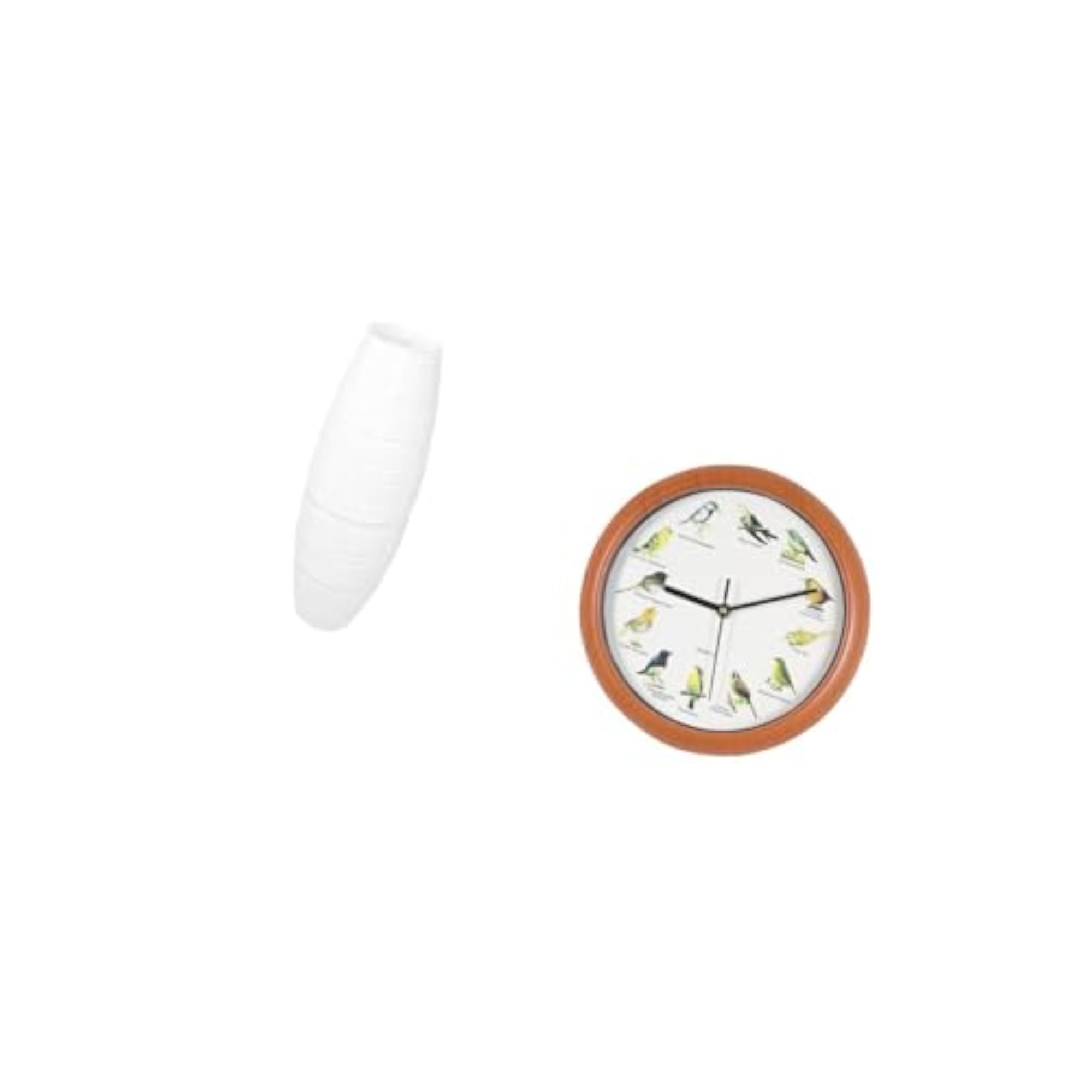 Simple Lampshade Floor Lamp with Decorative Wall Clocks
