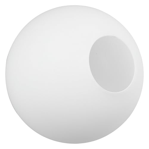 Holibanna Abat-Jour Globe En Verre Blanc Givré Trou D'ouverture Luminaire De Remplacement Boule Ronde Bulles Ensemencées Pour Lustre Suspension 12Cm...
