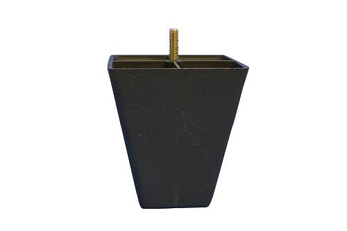 FR Dark Brown Plastic Square 4.5 Inch Leg for Sofas and Recliners, Set of 4