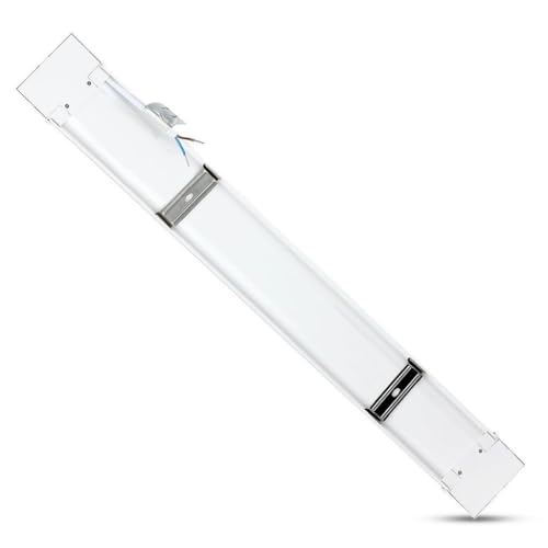 V-TAC 20W 2ft LED Batten Fittings Integrated Tube Lamp 3000K Warm White 600x74x24mm Wall and Ceiling Lighting 30000h Long Lifespan