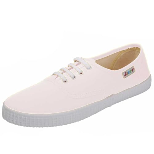 javer 60-1 - Zapatillas Lona Ingles Mujer Color: Blanco Talla: 38