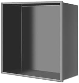 Waterproof Shower Niche Recessed,Shower Niche, Bathroom Wall Niche, Waterproof Stainless Steel Shower Niche, 1/2/3/4 Tier Shower Niche Shelf, No Tile Needed for,Black-90x28x12.5cm