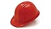 Hard Hat for Safety Construction Industrial Head Protection, Ridgeline Cap Style, Exceeds ANSI Z89.1, Ratchet Suspension, 2 PCS, Red
