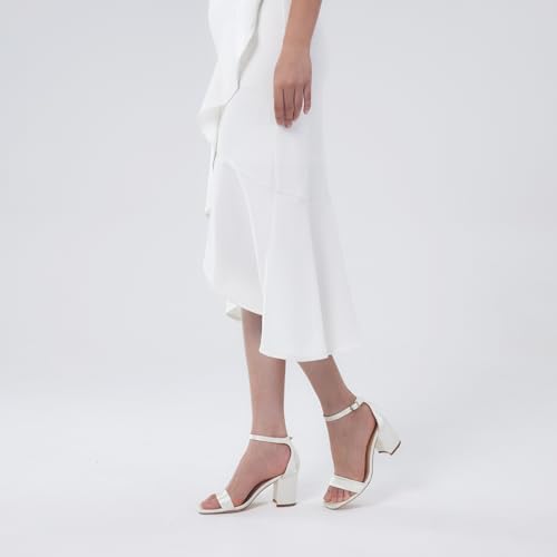 Elisabet Tang 2.36 inch Open Toe Ankle Strap Chunky Heels Pump Sandals Party Dress Sandals Daily Work Wedding Buckle Heels Sandals Shoes 6