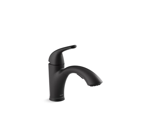 KOHLER Sterling K-24275-BL Medley Pull-Out Single Handle Kitchen Faucet, Matte Black