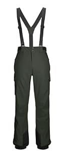 killtec Herren Skihose/Funktionshose mit abnehmbaren Trägern, Kantenschutz, Schneefang und Beinventilation KSW 83 MN SKI PNTS, dunkeloliv, XL, 43444-000