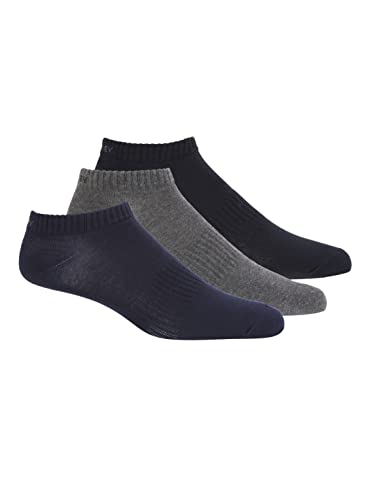 Image of Jockey 7097 Men Compact Cotton Elastane Stretch Low Show Socks With StayFresh Treatment (Pack of 3)