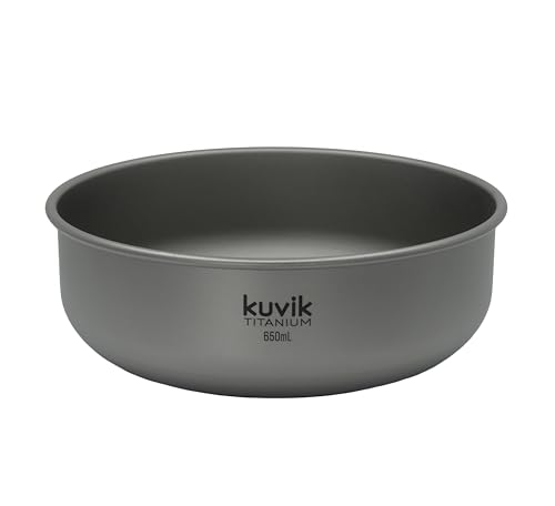 Kuvik Titanium Bowl 650ml (22 oz) - Ultralight and Compact Bowl for Backpacking, Camping, and Survival