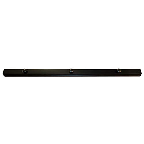 Image of RRD Quilt Hanger for Wall for Display (84 inch) Amish Made Wooden Quilt Rack Wall Mount - Rustic Tapestry Quilt Wall Hangers (Maple Wood, Ebony Stain, 84 inch Long)