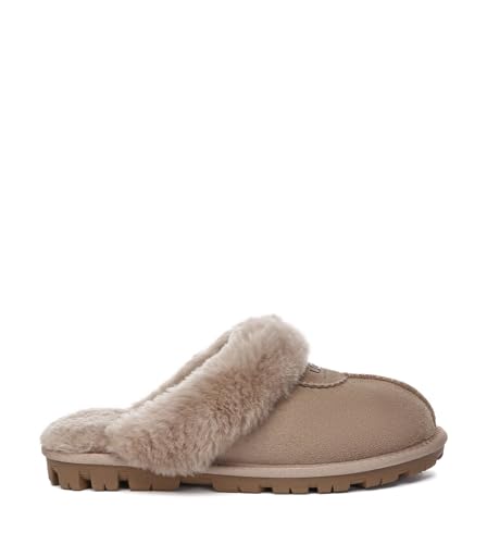 UGG Slippers Women Men Australian Double Face Sheepskin Wool Nonslip Waffle