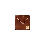 Astravia Birthstone Gold Necklace for Women Girls 18K Gold Plated Four Leaf Clover Pendant Necklace with CZ Garnet, Non-Tarnish Dainty Gold Choker Jewellery Birthday Gift for Women