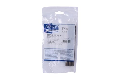 Image of Century Drill & Tool 26821 Cobalt Drill Bit, 21 /64 inch, Pro Pack of 3