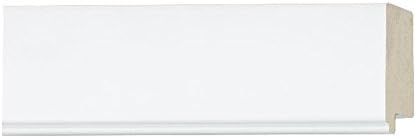 Picture Frame Moulding (Wood) 100ft Bundle - Contemporary White Finish - 1.75" Width - 5/8" Rabbet Depth