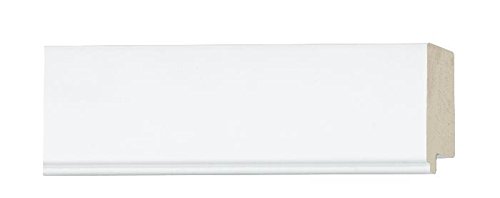 Picture Frame Moulding (Wood) 100ft Bundle - Contemporary White Finish - 1.75