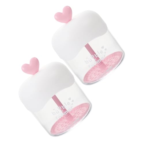 HOUDERCO 2 Piezas Espumador De Espuma Vaso De Espuma Fabricante De Burbujas De Espuma Herramientas Del Hogar Fabricante De De Forma Dispensador De Espuma El Plastico Rosa