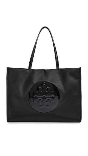 Tory Burch Women's Ella Patent Tote, Black, One Size