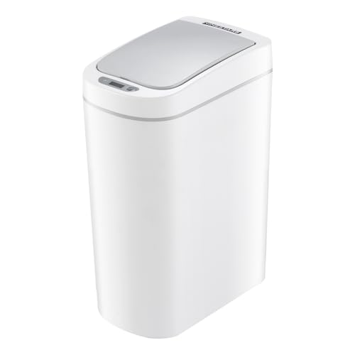 ナインスター(Ninestars) 自動赤外線モーションセンサーゴミ箱 ホワイト 洗面所 9L ABSプラスチック製 【日本正規輸入品】 DZT-9-2S-WH