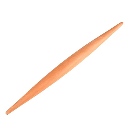 OKUMEYR Fondant Rolling Pin 34cm Long x 2.8cm Diameter Wooden Rolling Pin for Dough Baking Tool Kitchen Utensil