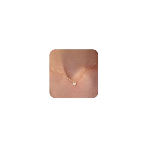 HANLI Collar de Colgantes para Mujer - Oro Bañado 14K oyería Fina y Delicada Regalo para Ella