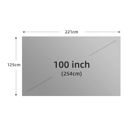 Pantalla de proyector gris antiluz de 100 pulgadas y formato plegable 16:9 2