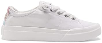 Roxy Girls Rae Slip On Sneaker Shoe, White, 11 Big Kid | Image 1