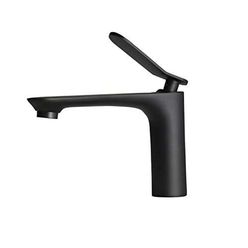 Robinet de toilettes évier noir QTANZIQI en laiton 1 trou