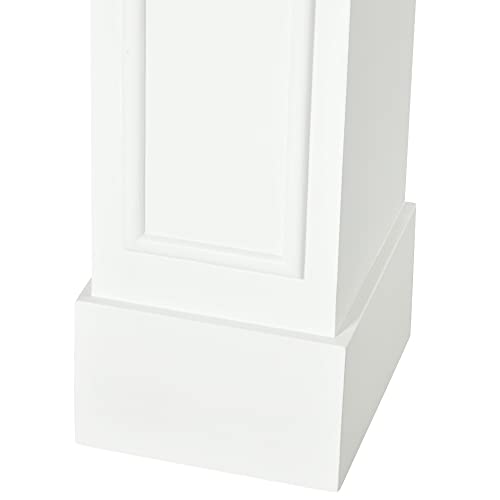 Image of HOMCOM Modern Fireplace Mantel, Surround Mantels for Fireplace with Decorative Pattern Interior Width 29 inch White