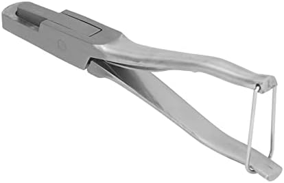 YOAS Pig Ear Tag Pliers, Safe Stainless Steel Animal Ear Notcher Wear Resistant Comfortable Grip Closeable Anti Slip with Buckle for Livestock for Farm